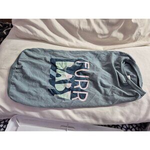 Furry Pet Loungewear Slate Blue Dog Shirt With Hilarious Warning Label